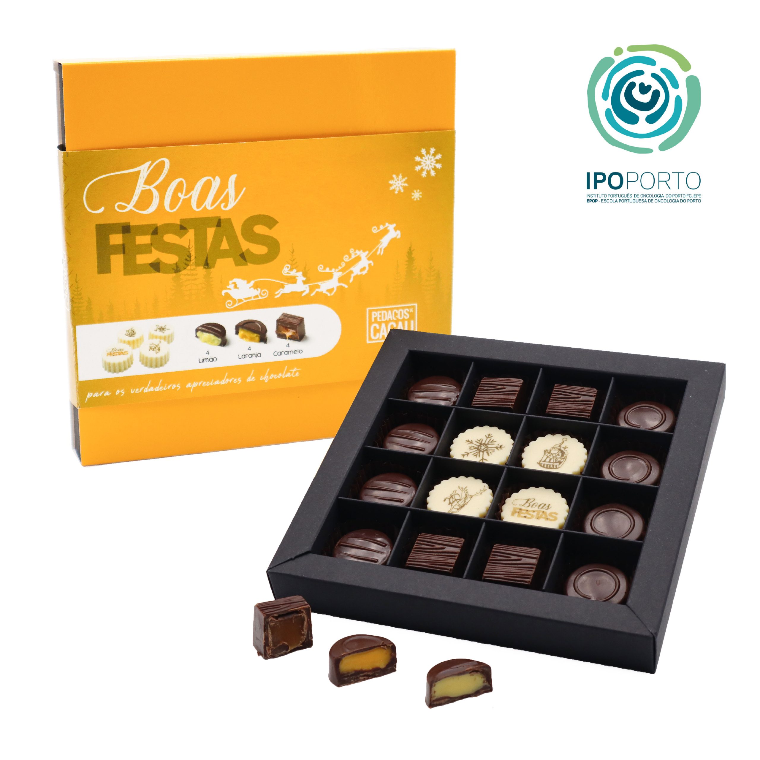 Caixa de 16 Chocolates - Boas Festas