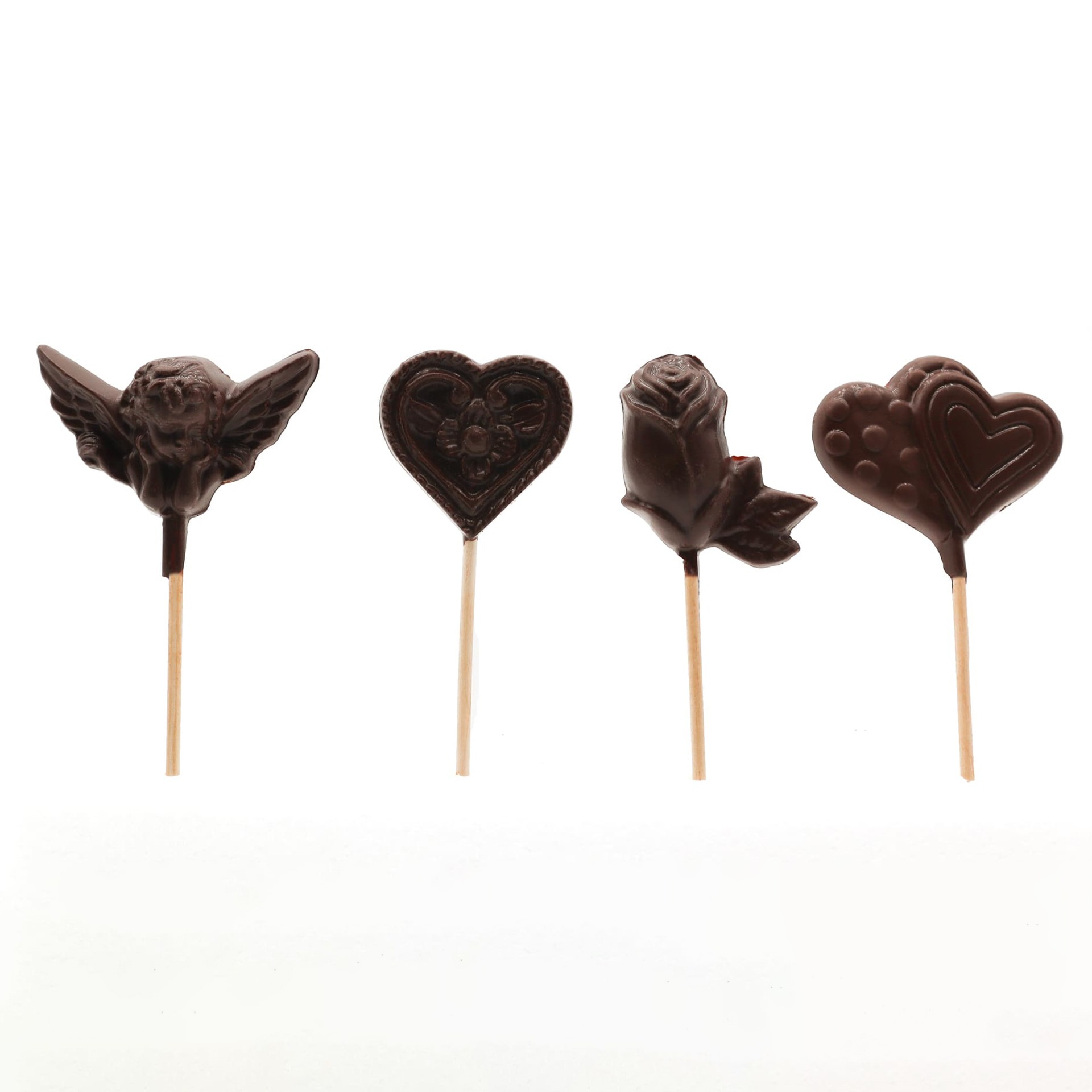 Lollipops de Amor de Chocolate Negro
