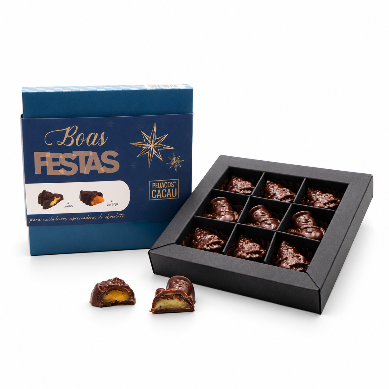 Caixa 9 Bombons - Figuras de Natal