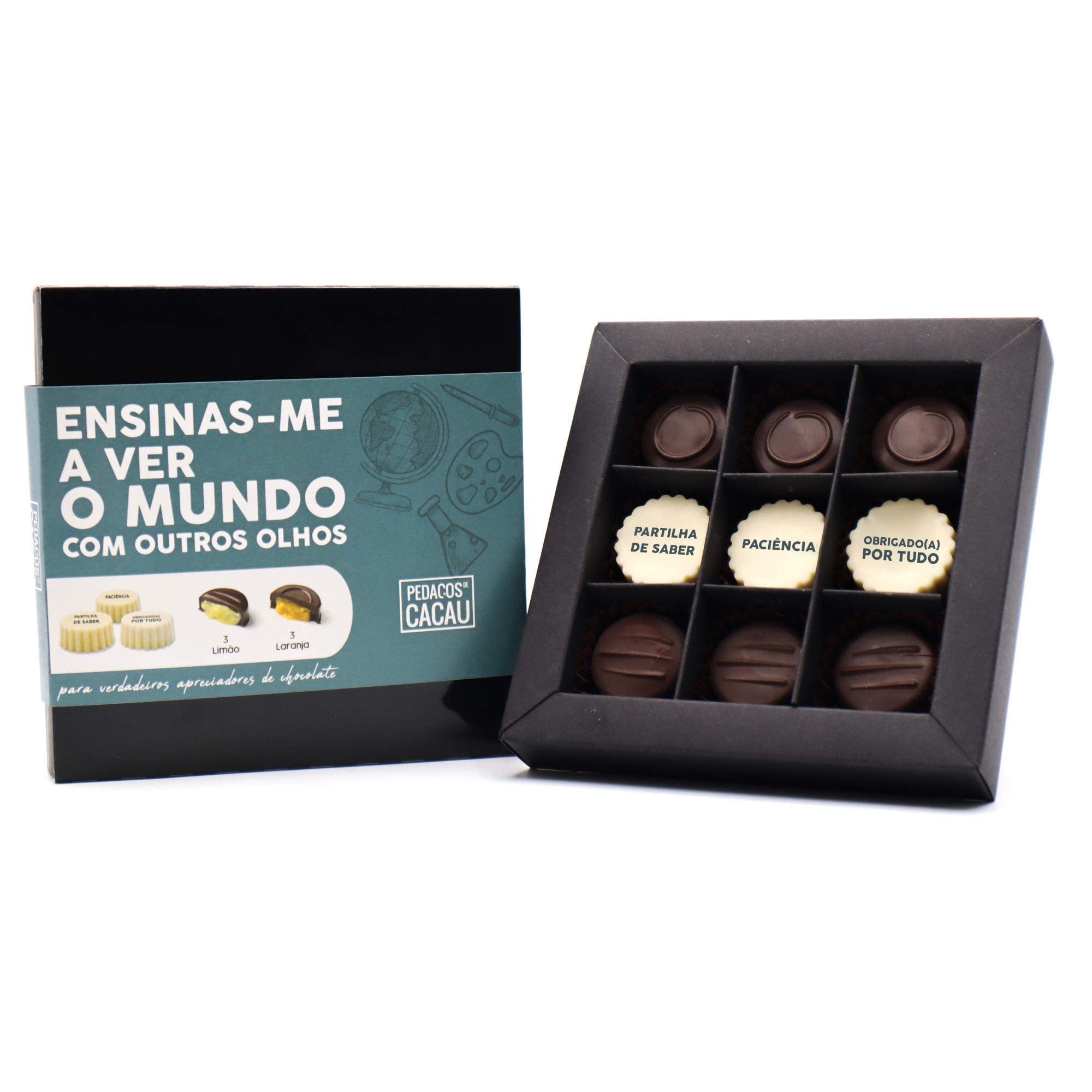 Caixa 9 Chocolates Educação