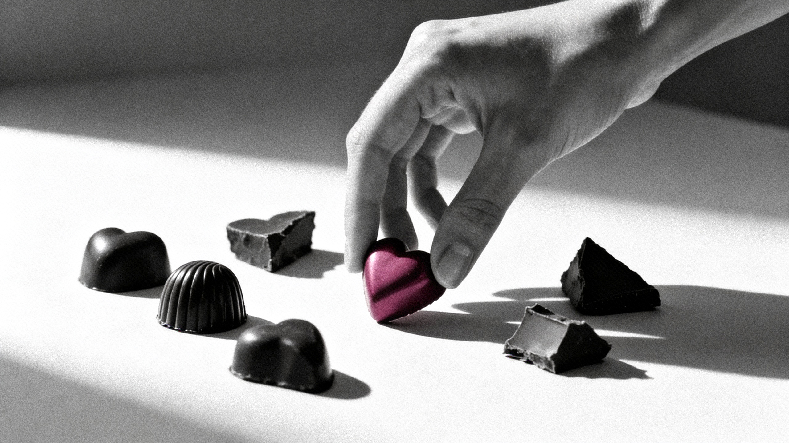 são valentim com chocolate