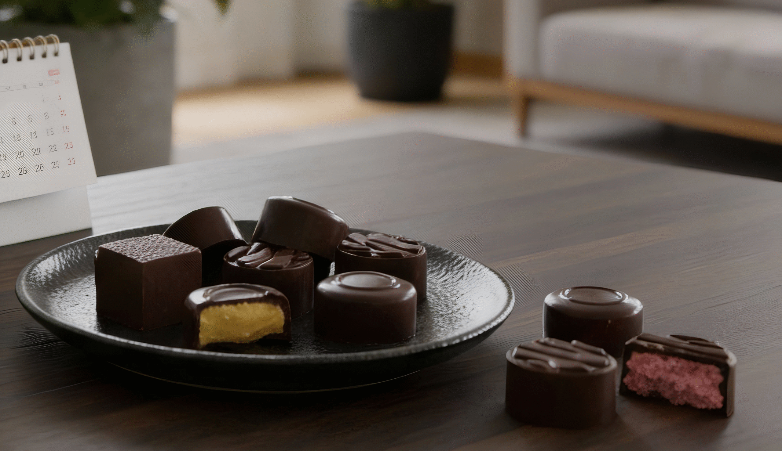 o chocolate nas suas resoluções de Ano Novo